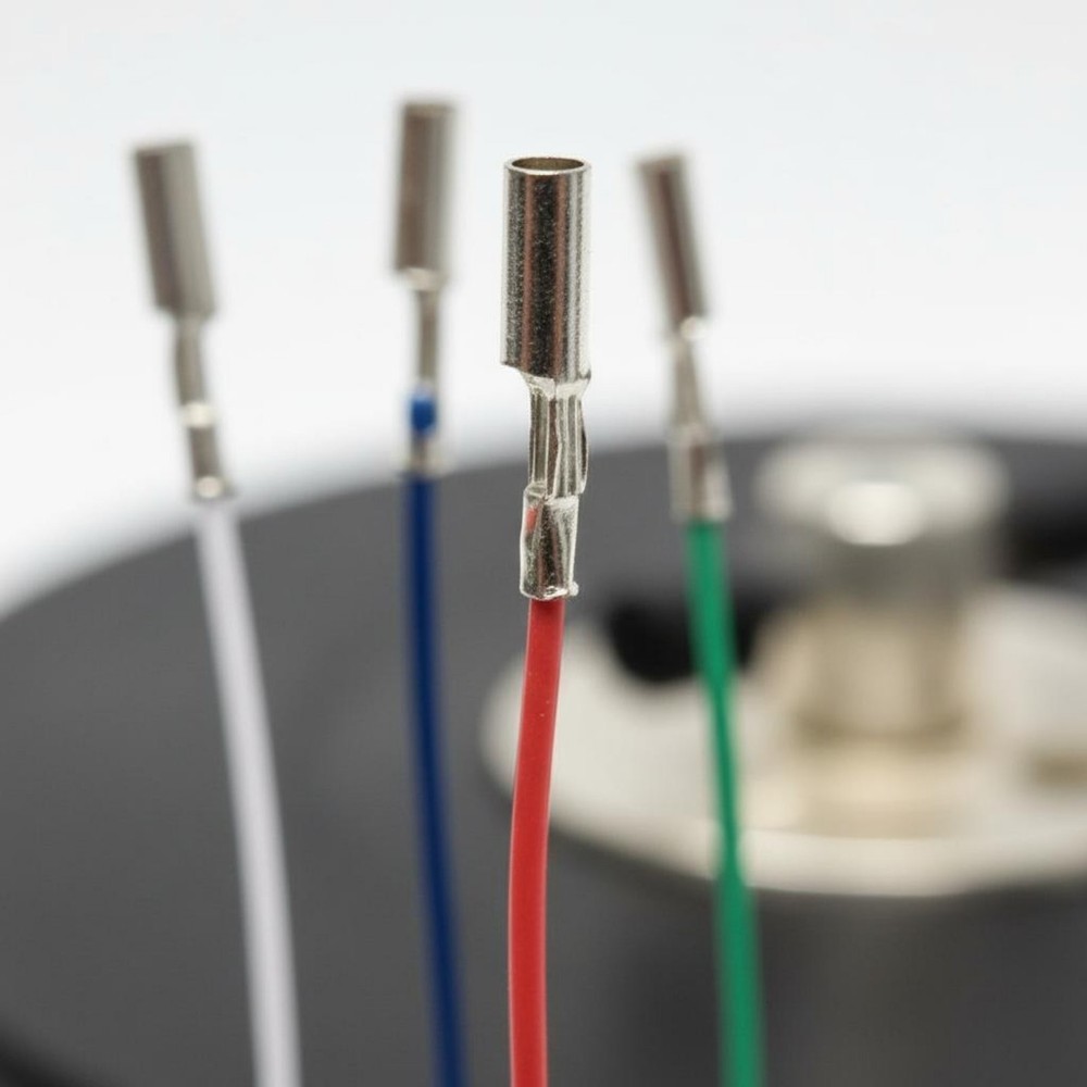 4 Pieces Turntable Headshell Leads Color-Coded Audio Equipment Accessory