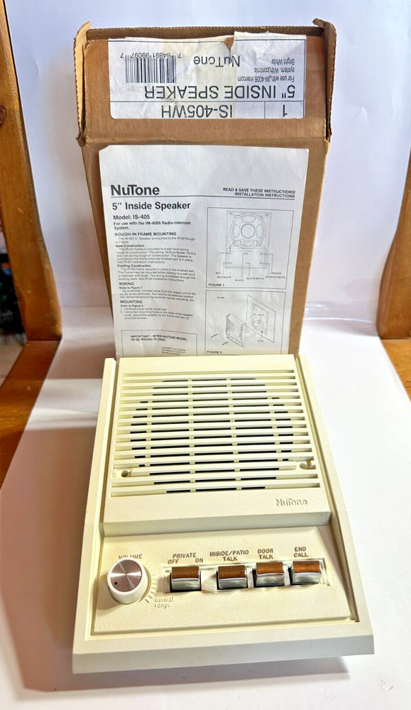 NuTone IS-409WH 5" Inside Speaker for IM-4006 Intercom System "Bright White" #1
