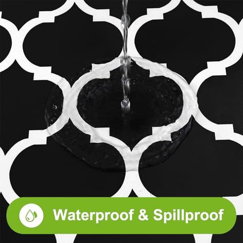 Rectangle Picnic Table Cover, Waterproof Elastic 72" x 30" (Rectangular) Black