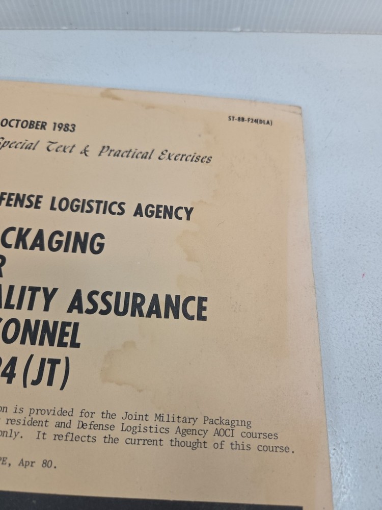 Joint Military Packaging Training Center 1983 Book