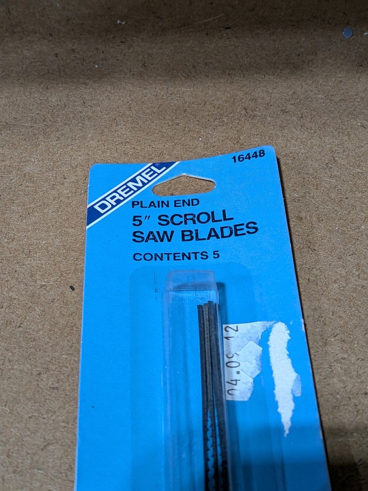 Dremel - #16448 - Plain End 5" Scroll Saw Blades - 5 Pieces - NOS