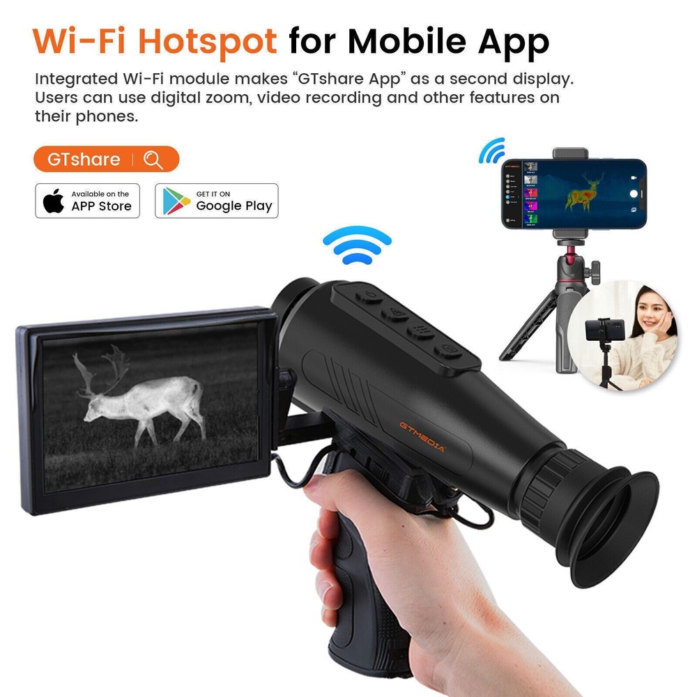 Thermal Monocular AI15 Black Night Vision Monocular