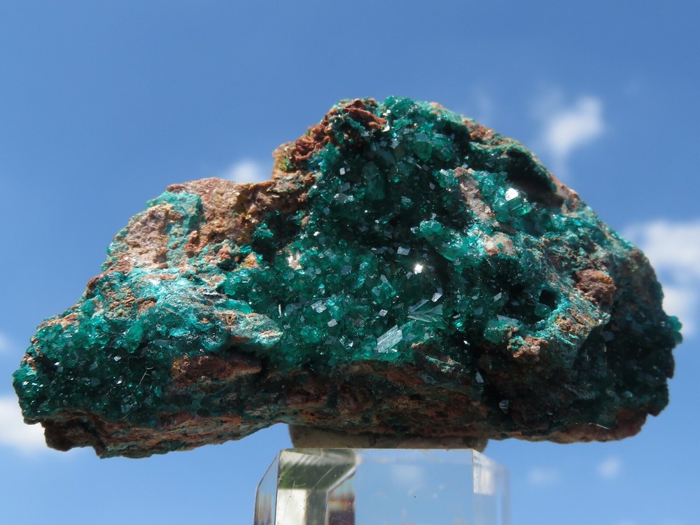 Minerals *** GREEN DIOPTASSIUM on Congo MATRIX