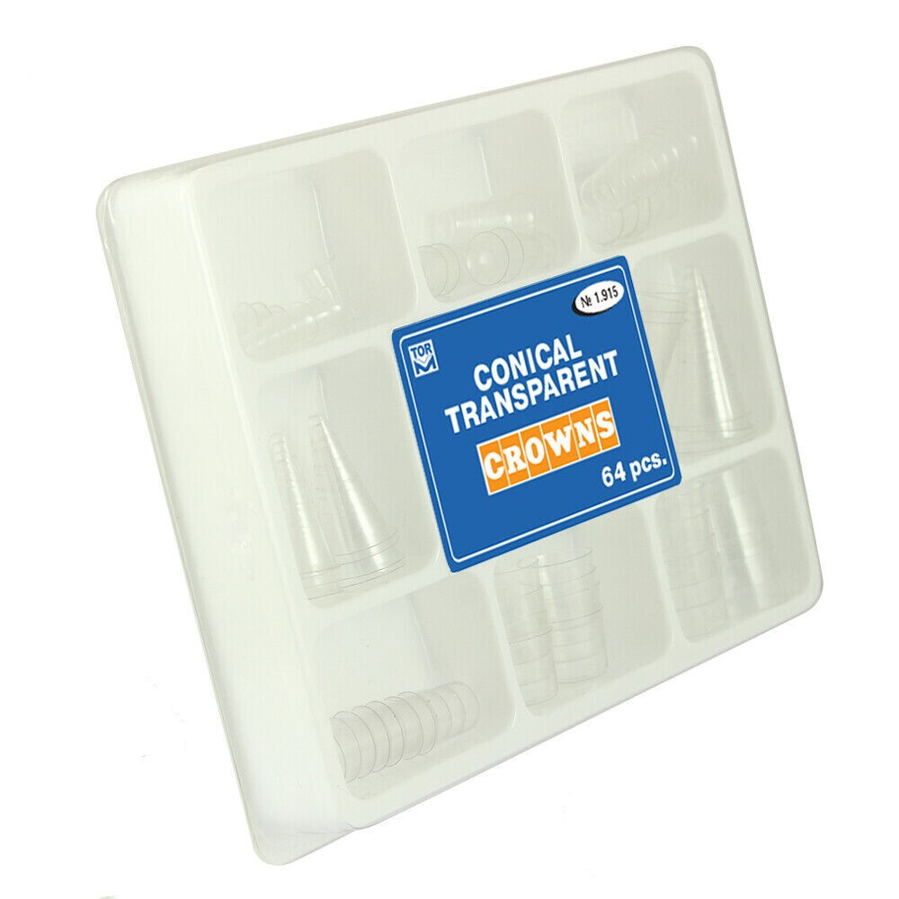 64 Pcs Dental Restoration Conical Transparent Crowns Preforms Matrices Matrix