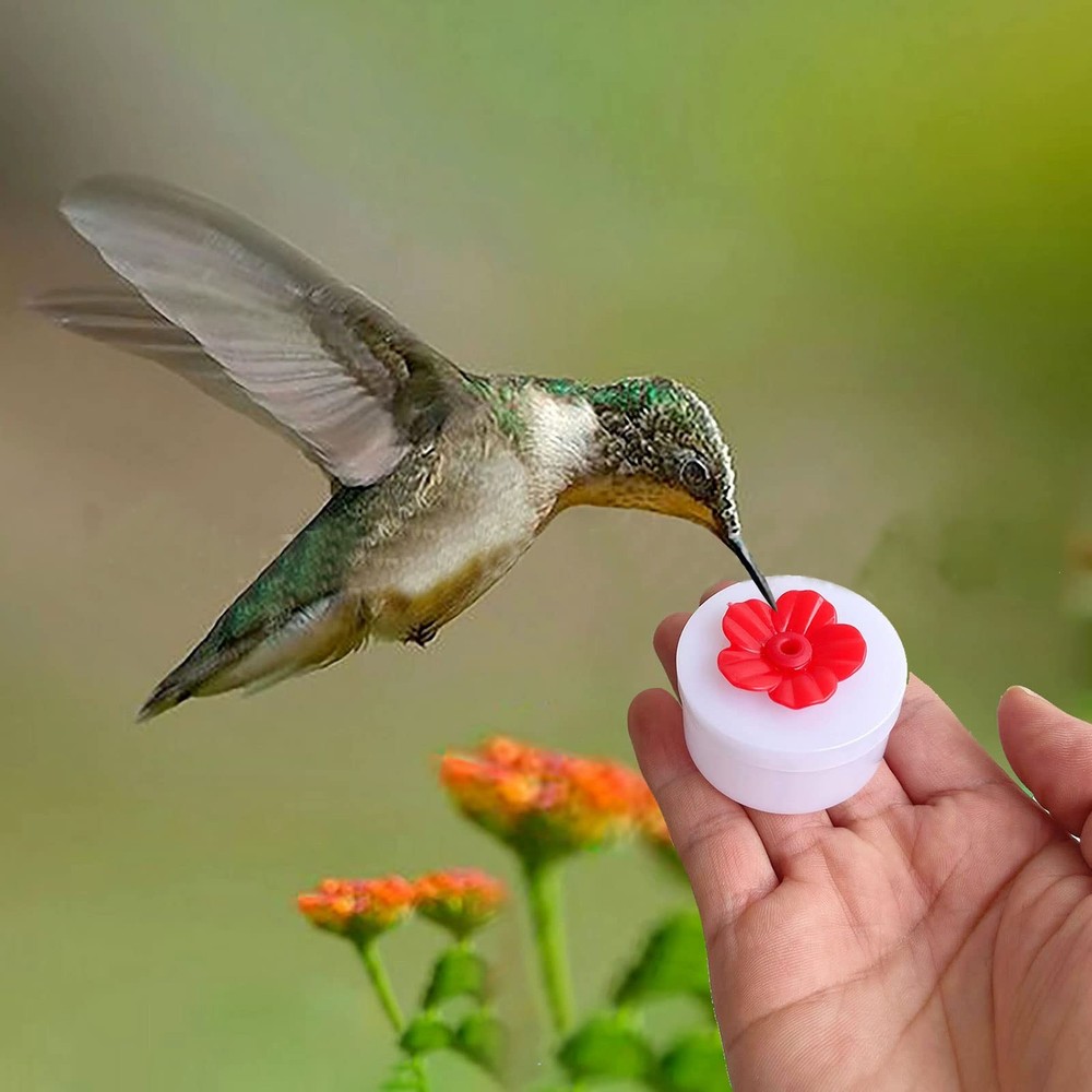 30 Sets Hummingbird Feeders Replacement Flowers, Unique Replaceable Red