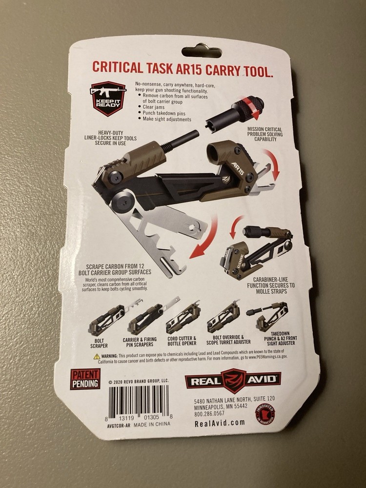 Real Avid Gun-Tool Core Keep It Ready Modern Critical Task Carry Tool New