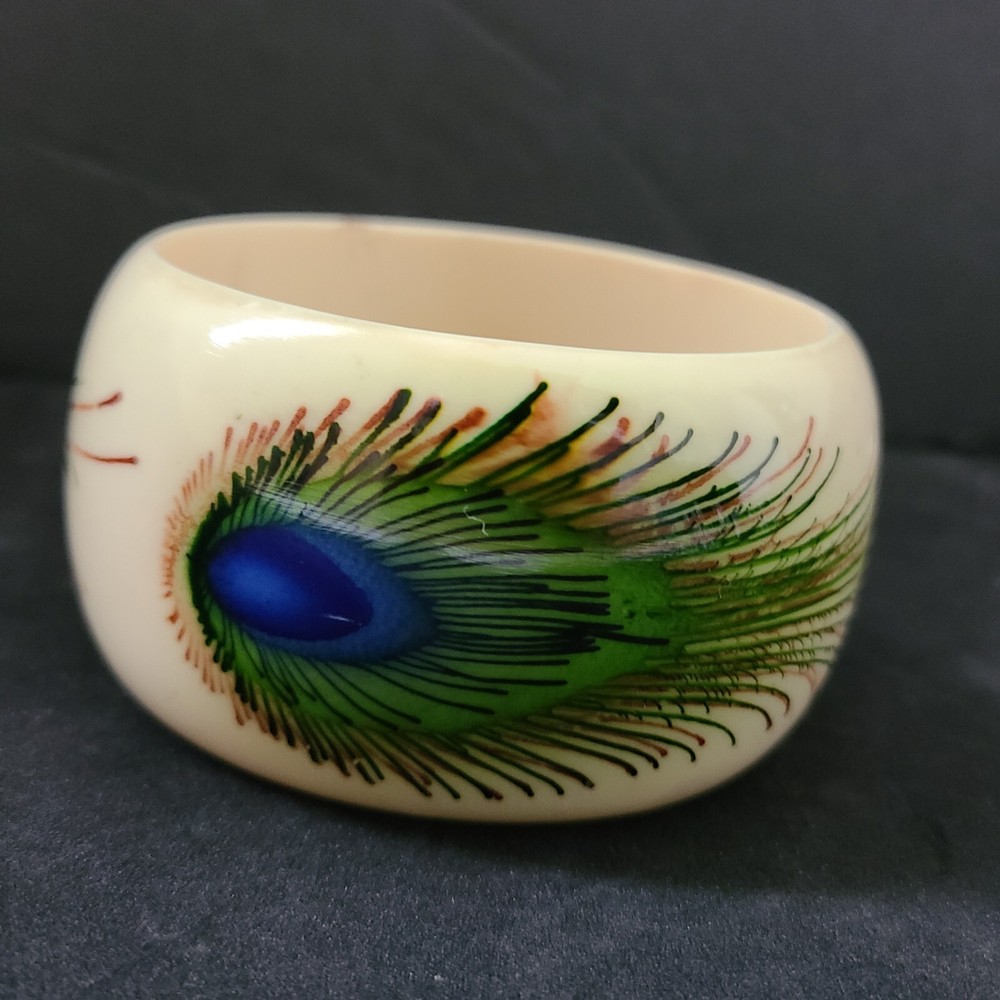 Vintage Plastic Peacock Bangle