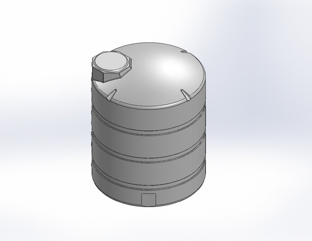 1/64 3D Printed 1000 Gal Vertical Tank