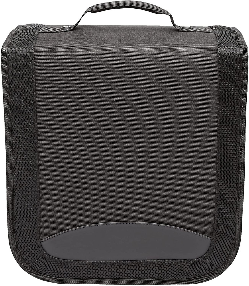 Polyester CD/DVD Portable Storage Binder with Handle, 400-Capacity, Black