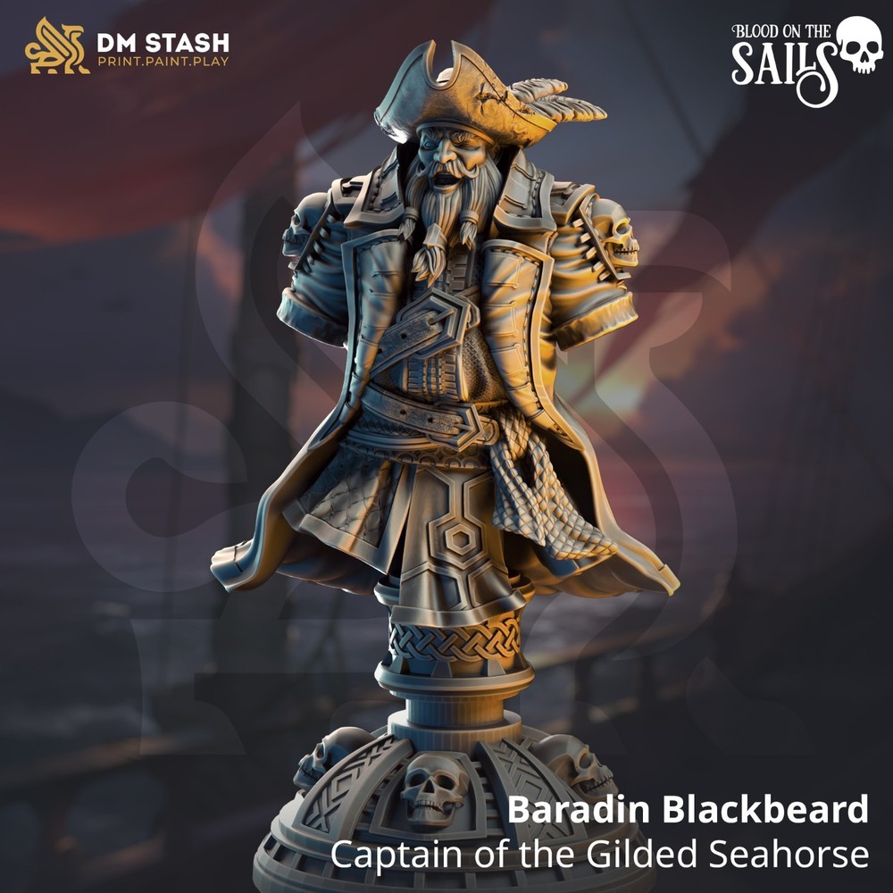 BUST - Baradin Blackbeard, RPG, DnD, Dungeons & Dragons, Tabletop