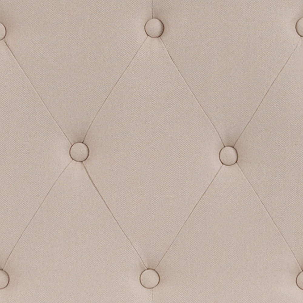 Beige King Size Tufted Upholstered Headboard - Cambridge Collection