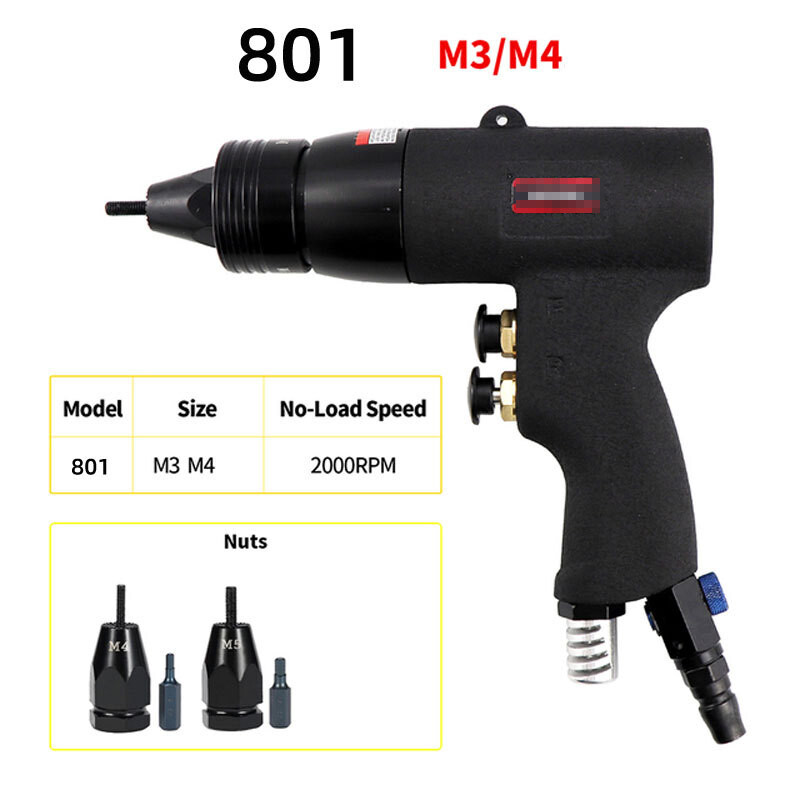 Portable Handheld Pneumatic Pull Setter Riveting Nut Rivet Gun Air Rivet Nut Gun