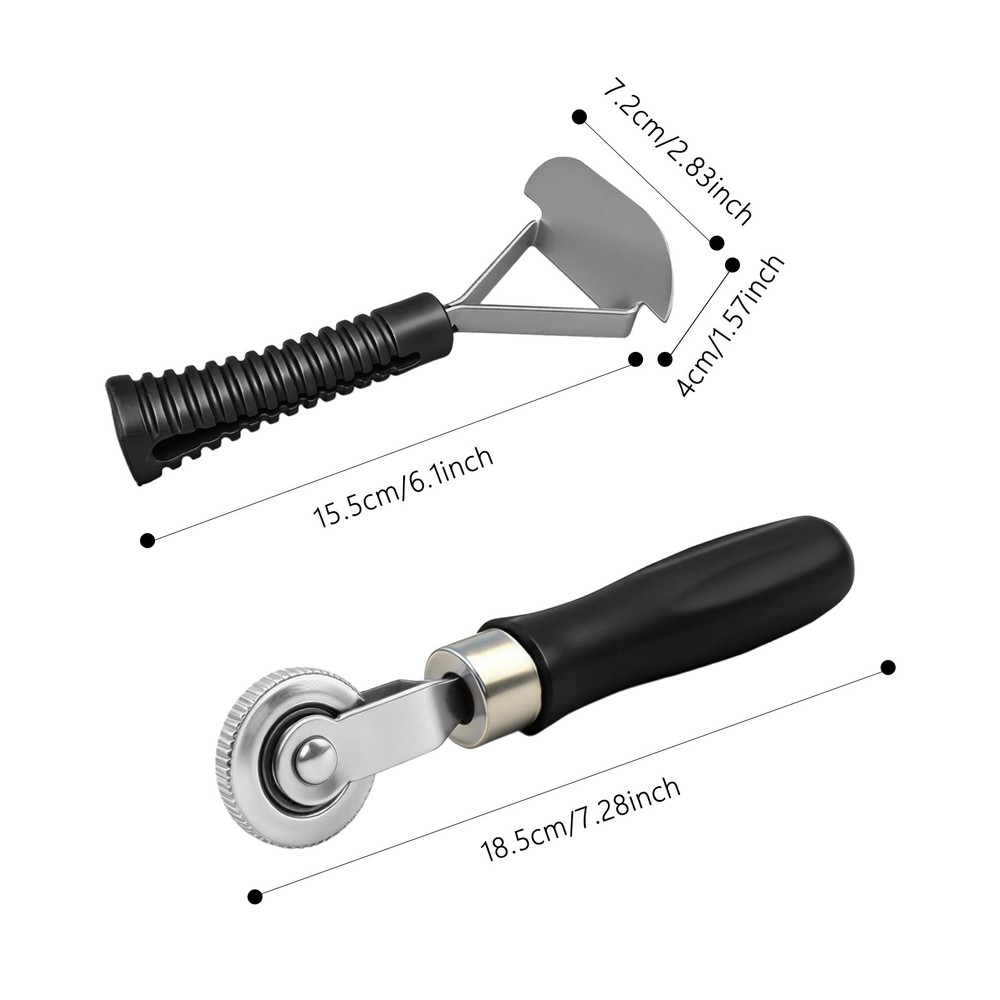 3Pcs Tyre Repair Tool Patch Roller+Scraper+Buffer Wheel Grinding Head Round Bit