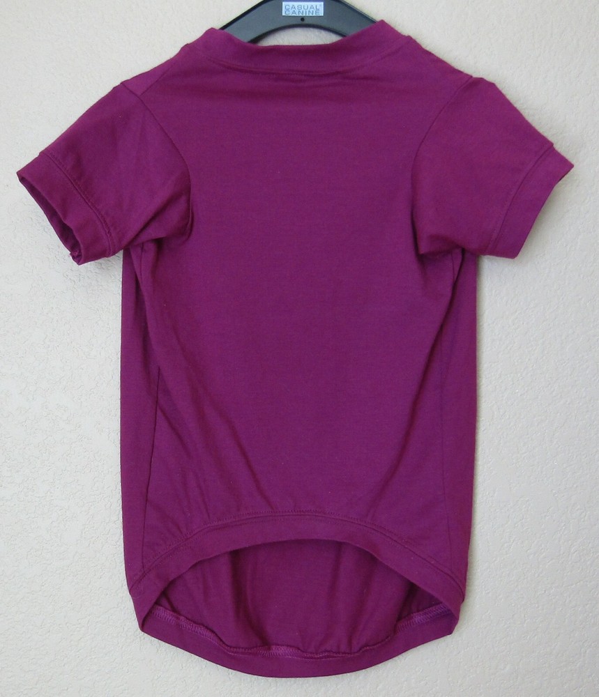 Casual Corner "Rock Star" Canine Deep Raspberry Tee - Sz. L NWT