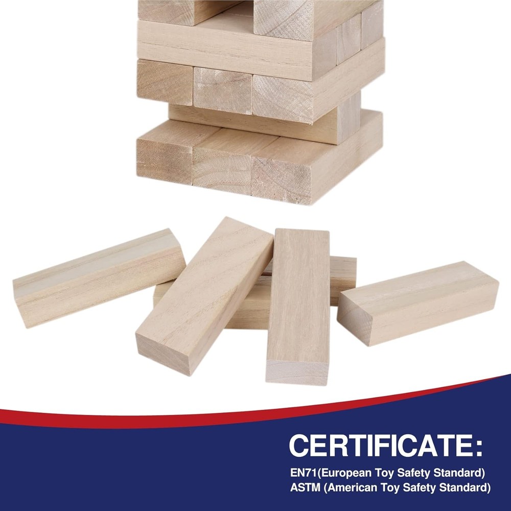 GOTHINK Giant Tumble Tower Game, Large Tumbling Stack to Over 3.2FT