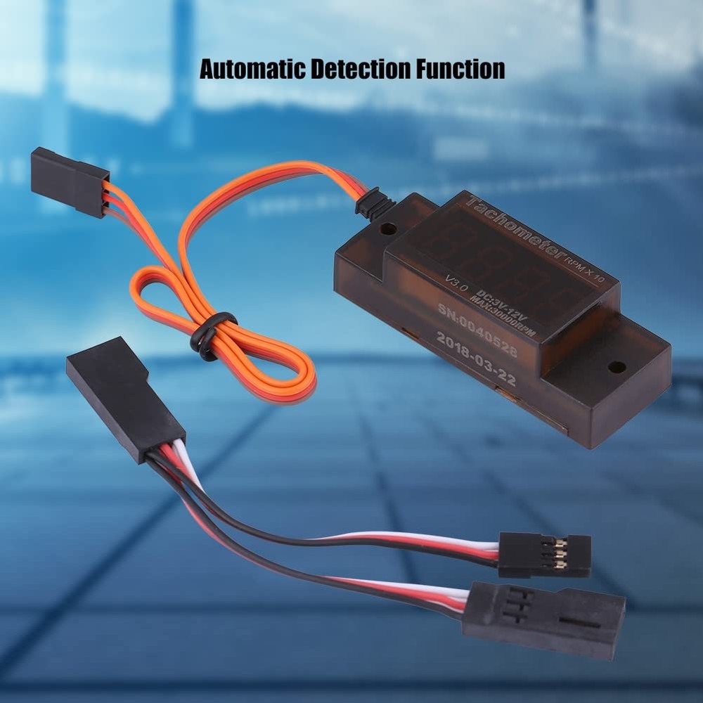 Mini Tachometer, RC Accessory Ignition Tachometer V3.0 Revolution Meter for P...