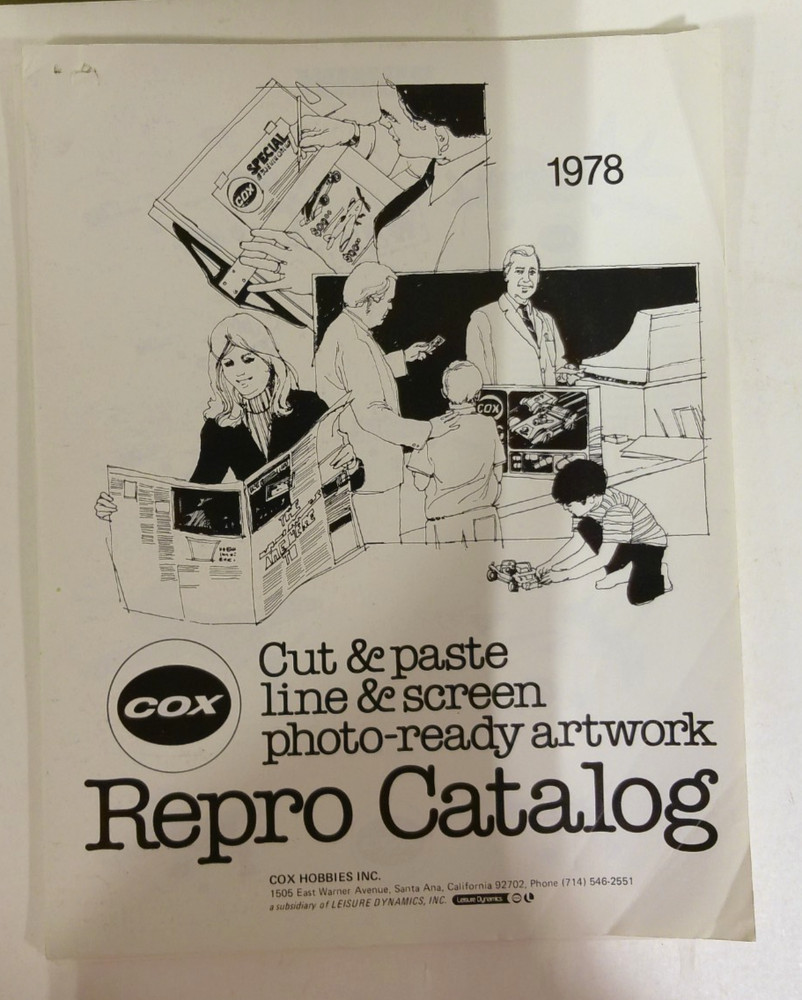 RARE Cox 1978 Cut & Paste Line & Screen Photo Ready Artwork Repro Catalog