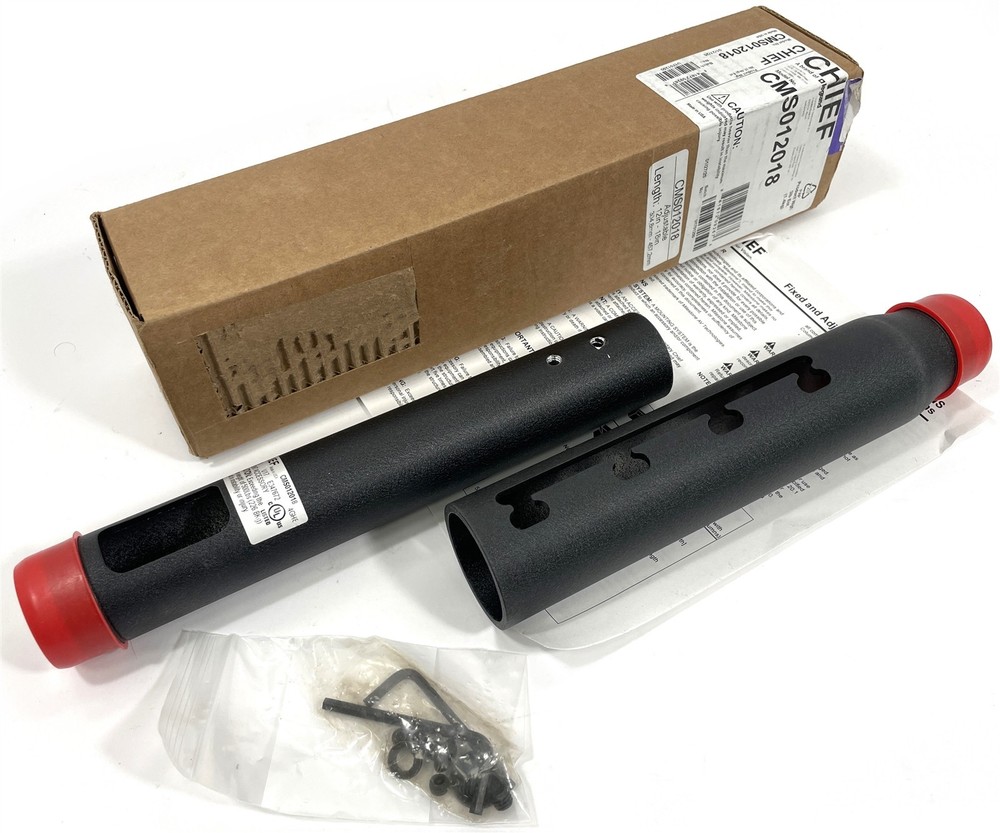 Open Box Chief CMS012018 12-18 Inch Adjustable Extension Column Black