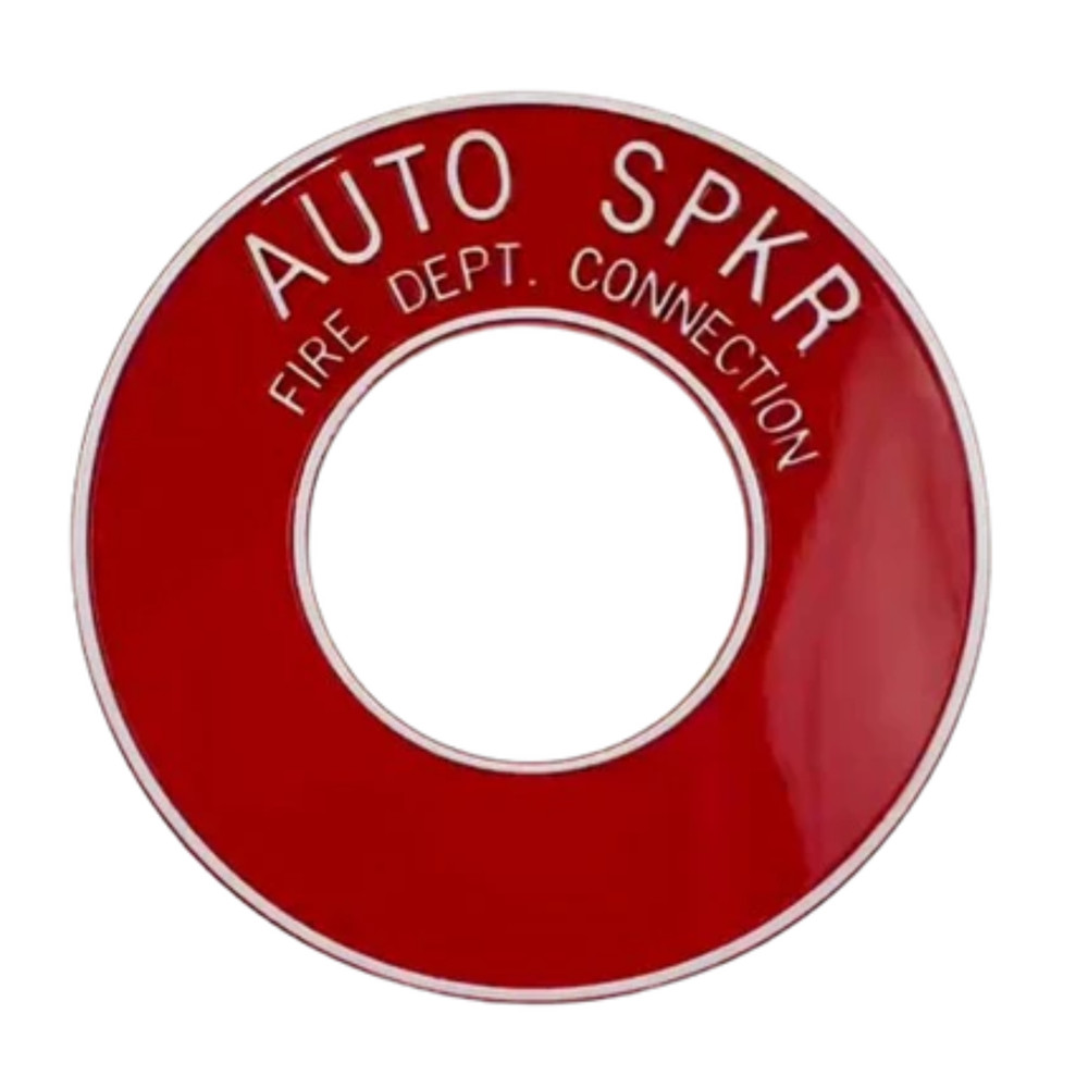4" ROUND WALL PLATE "AUTO SPKR FIRE DEPT CONNECTION