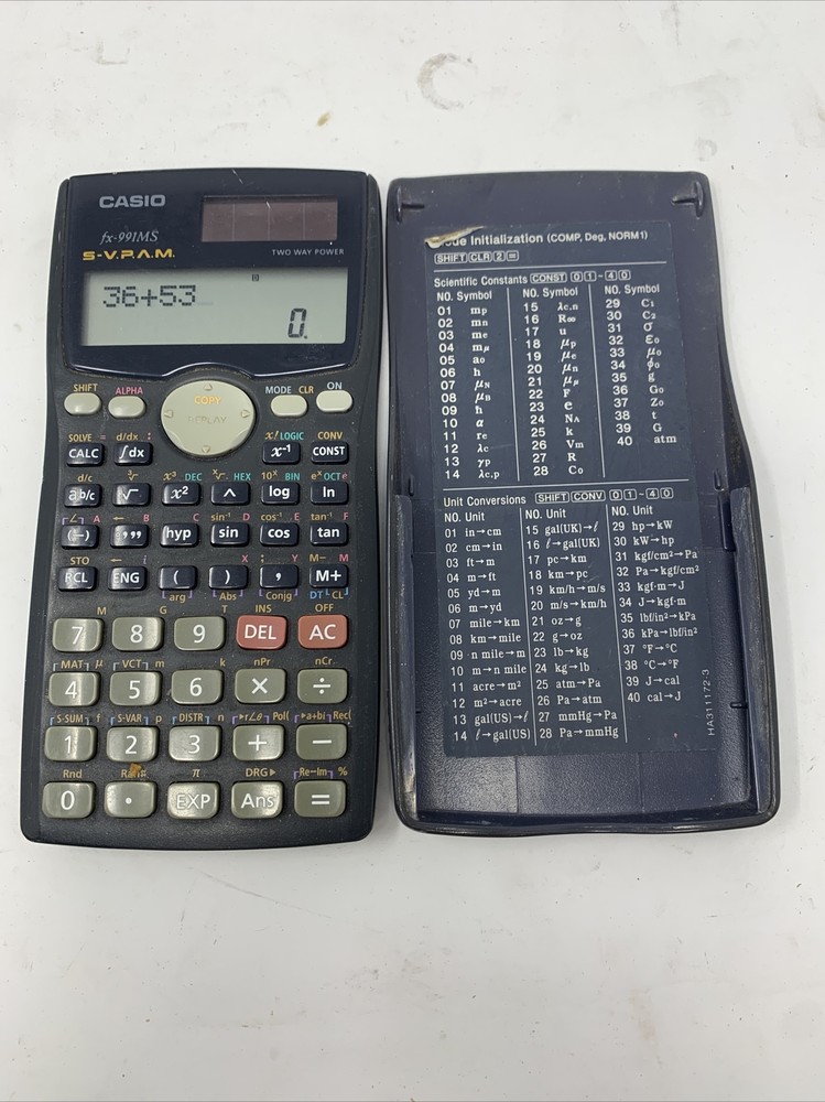 CASIO fx-991MS CALCULATOR S-VPAM - Tested & Works