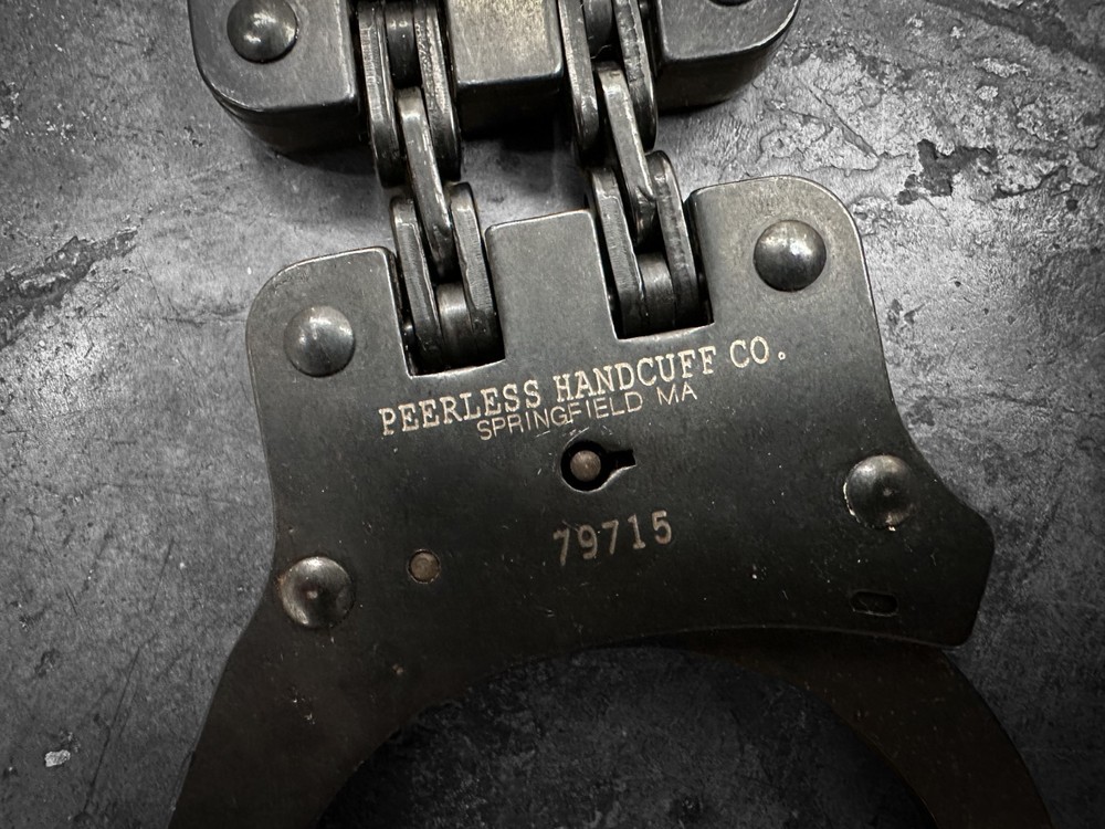 Peerless Handcuff Model 802C Hinged Black Oxide Finish