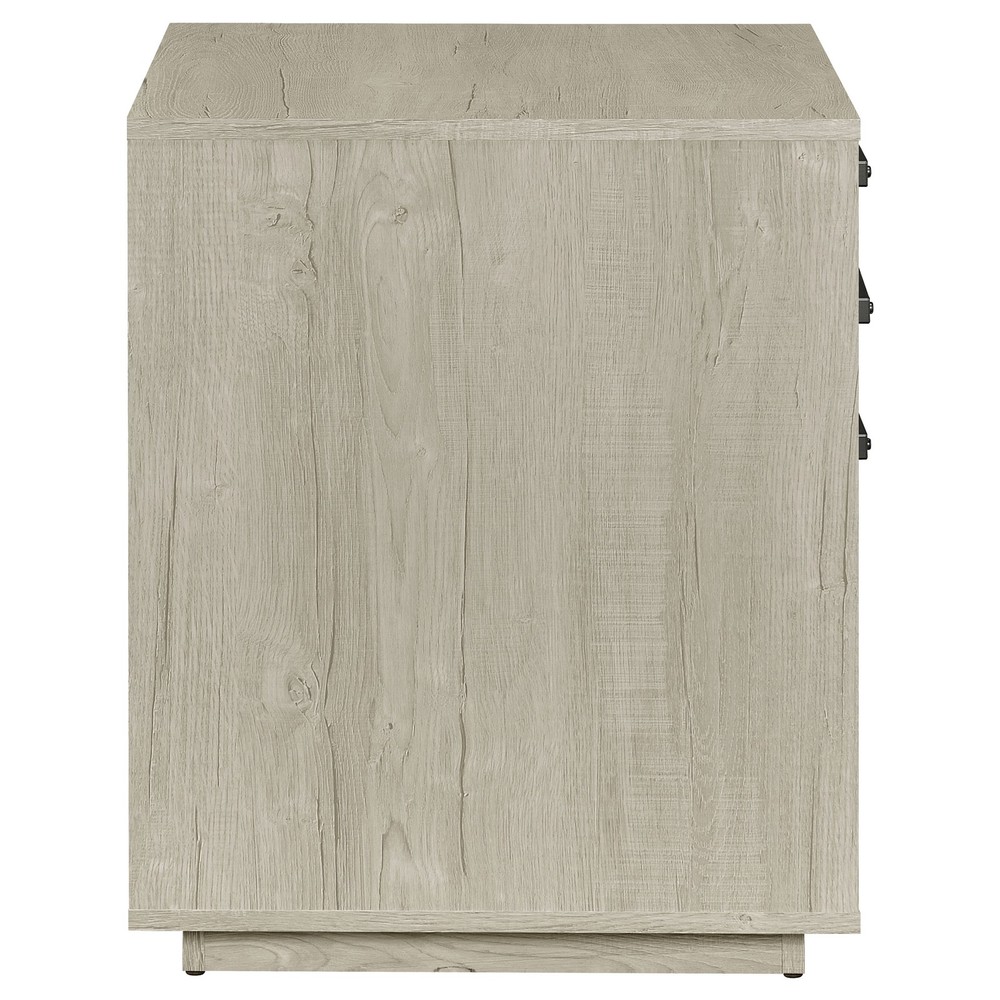 Loomis Whitewashed Grey 3-Drawer Home Office File Cabinet