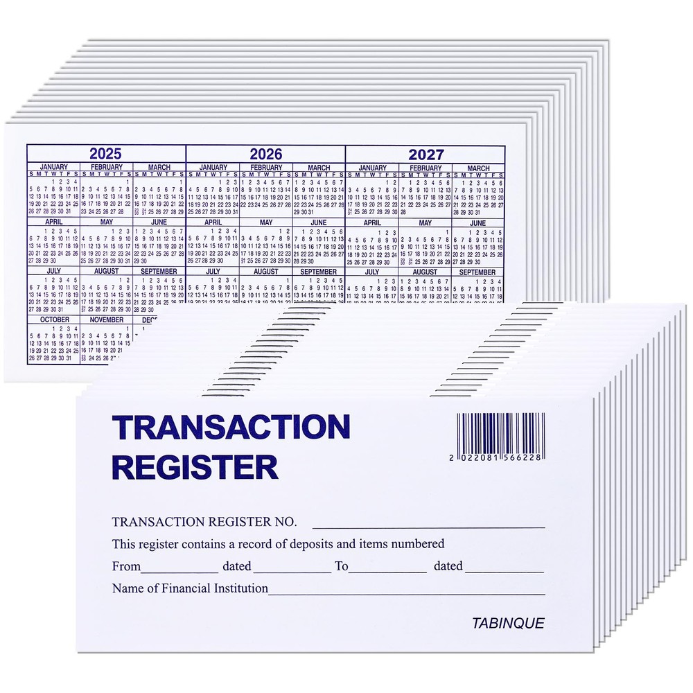 24 PCS Check Registers for Personal Checkbook, Easy to Read Checkbook...