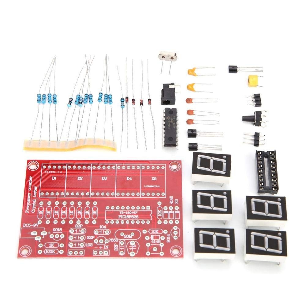 Crystal Oscillator Frequency Counter Tester Meter, DIY Red, white, Black