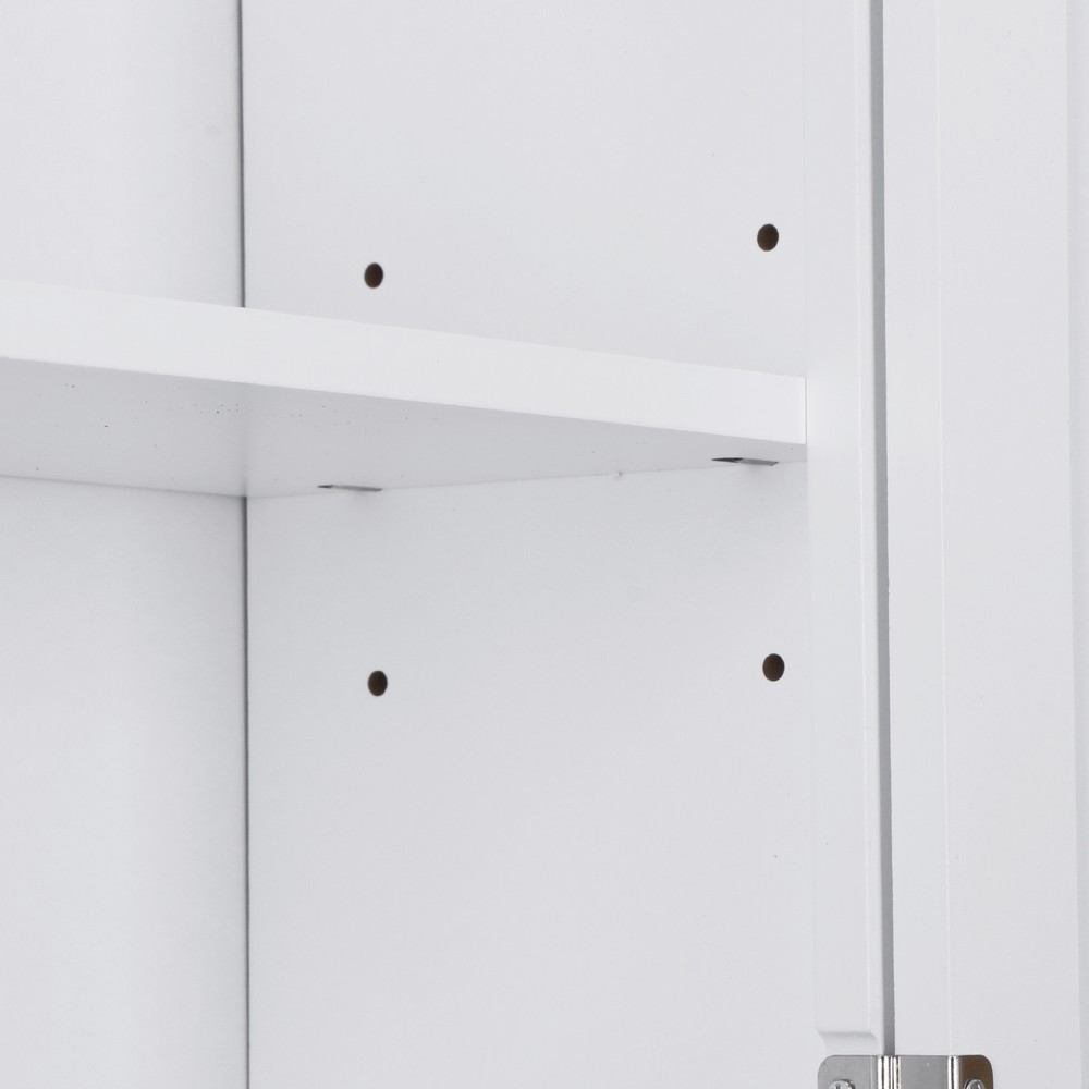 Bathroom Kitchen Cabinet Free Standing Cupboard Storage Organizer White
