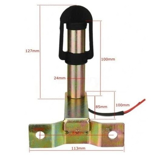 2X Led Rotating Amber Beacon Flexible Din Pole Thread Mount Warning Lights #C