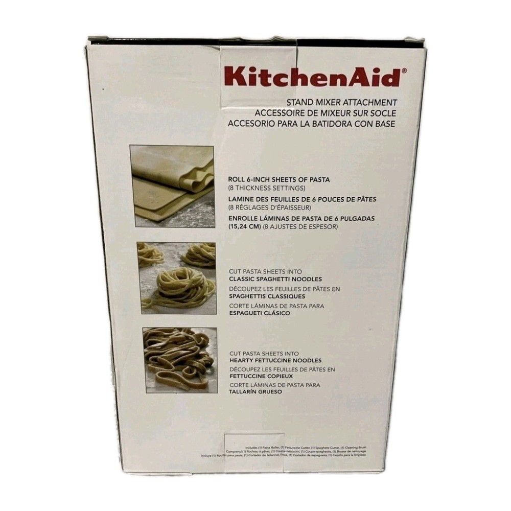 KitchenAid KSMPRA 3pc Pasta Roller & Cutter Set - Excellent Condition