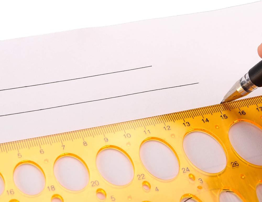 2Pcs Ellipse Isometric Oval Geometry College Math Stencil Ruler Template for Sch