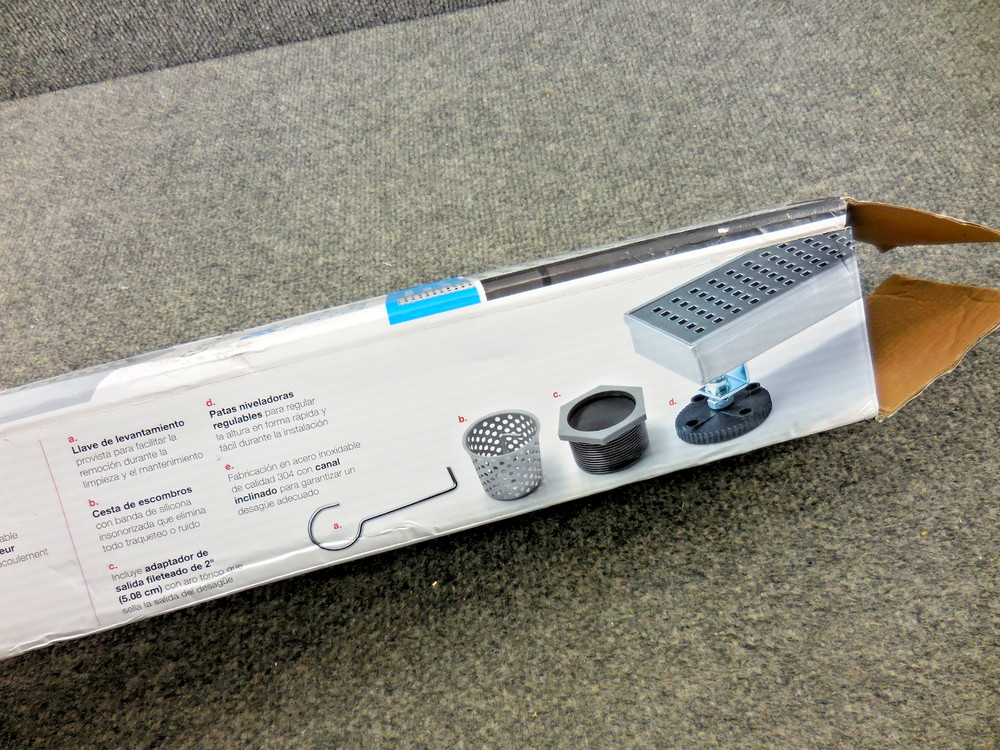 Unused Oatey DLS2240R-D-04 Designline 24" Linear Drain