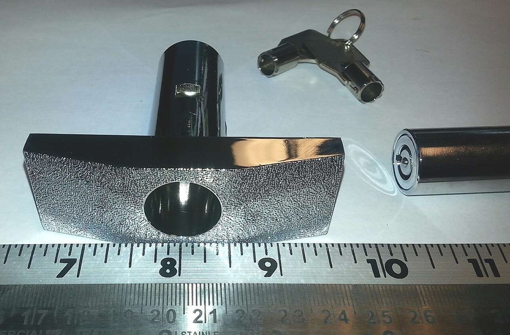 Vending machine T handle lock assembly w/ plug lock & 2 keys - New