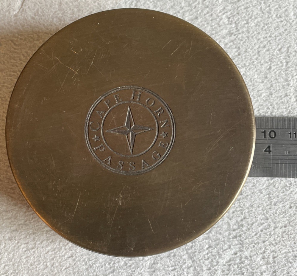 2 Pc Cape Horn Passage Brass Boxes