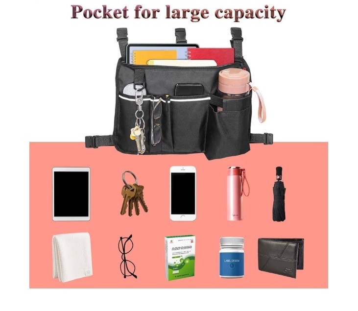 Mobility Storage Accessory, Large Capacity For Walker Or Walker. 0109