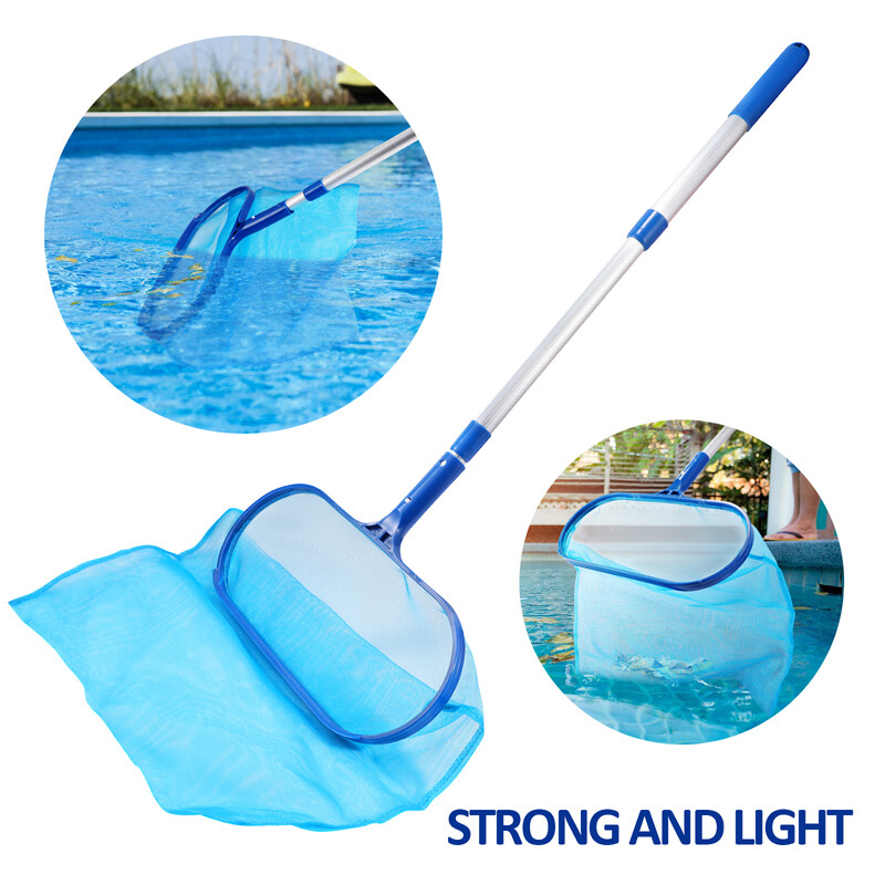 Swimming Pool Skimmer Net Mesh Telescopic Pole Extra Large Deep Bag Leaf Cleaner
