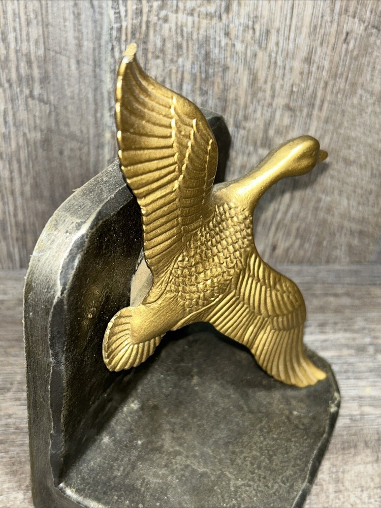 Vntg Flying Duck Metal Bookends 1960’s