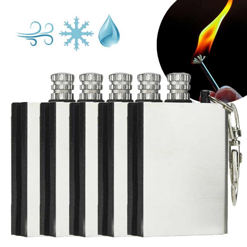 5pcs Waterproof Match Permanent Lighter Striker Fire Starter Emergency Survival