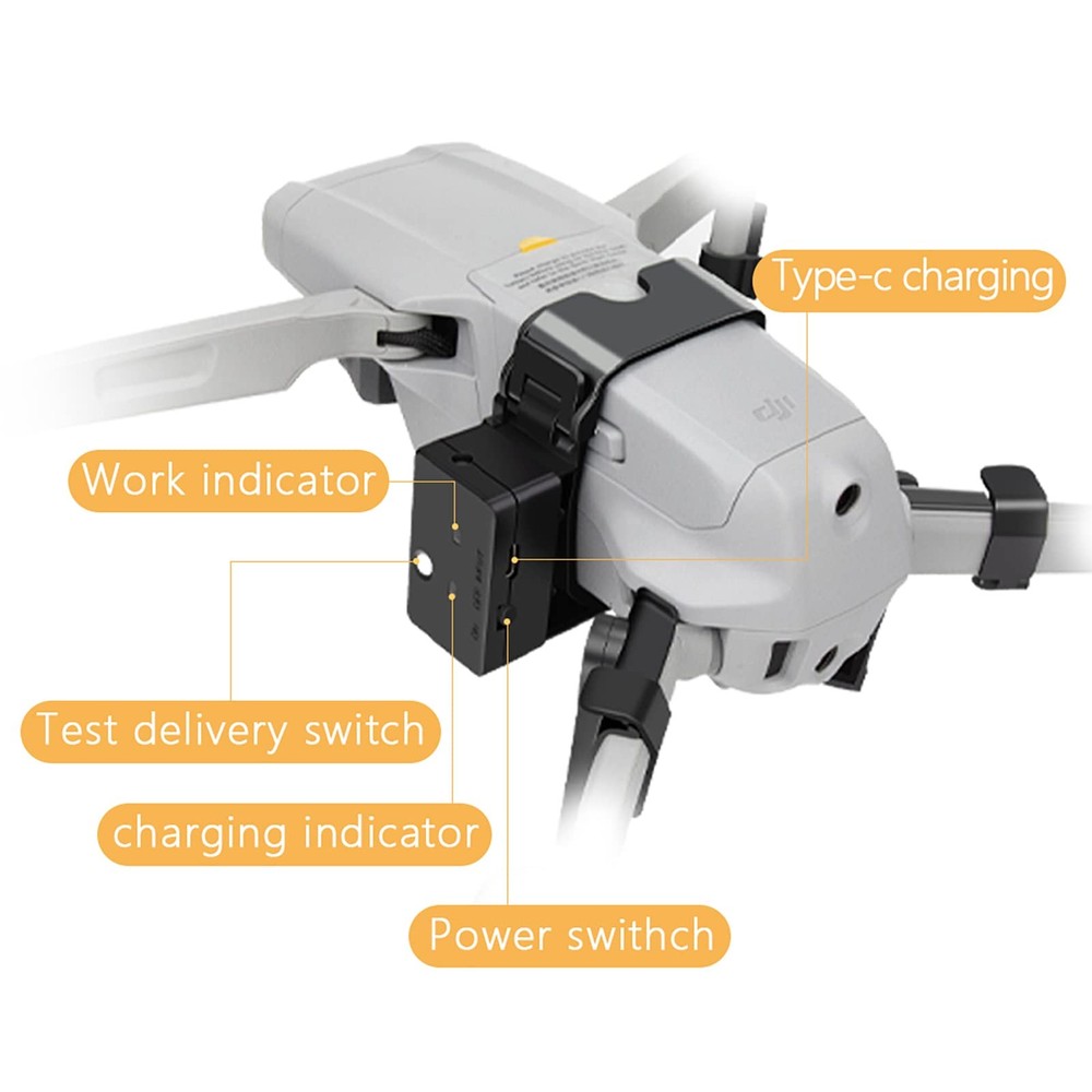 Hanatora Payload Airdrop Release Drop Device for DJI Air Small, black