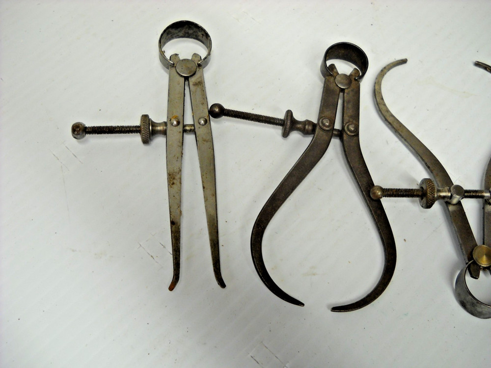 Union Tool Co. SPRING COMPASS DIVIDER CALIPER Lot of 4