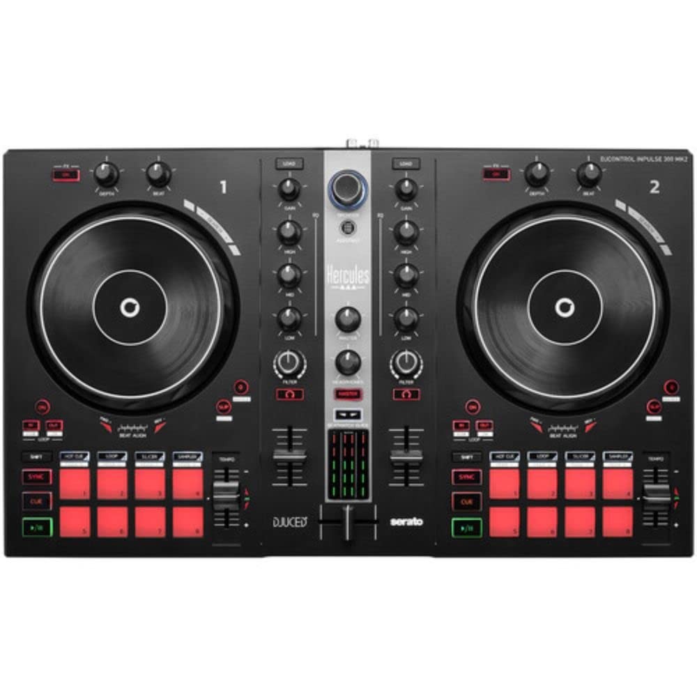 Hercules DJ Control Inpulse 300 MK2 2-Deck USB DJ Controller Bundle.