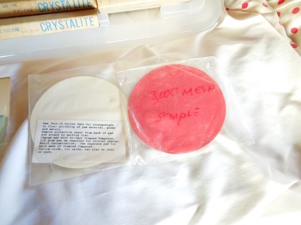 NOS Lapidary Diamond Discs, 6" Crystalite Lap , HI-TECH RAYTECH A FEW USED HTF