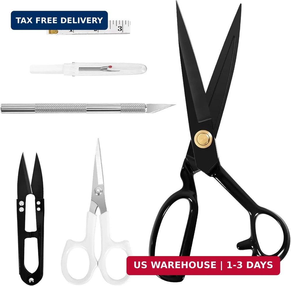 Professional Tailor Scissors 8 Inch - Fabric Scissors Heavy Duty, Sharp Sewing S