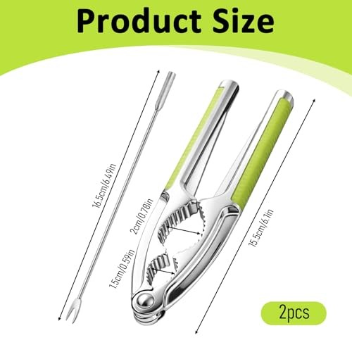 JJUNW Nut Crackers Nutcracker, Heavy Duty Walnut Cracker Tool, with