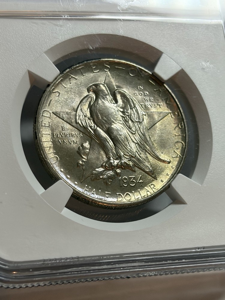 1934 TEXAS COMMEMORATIVE SILVER HALF DOLLAR NGC MS65