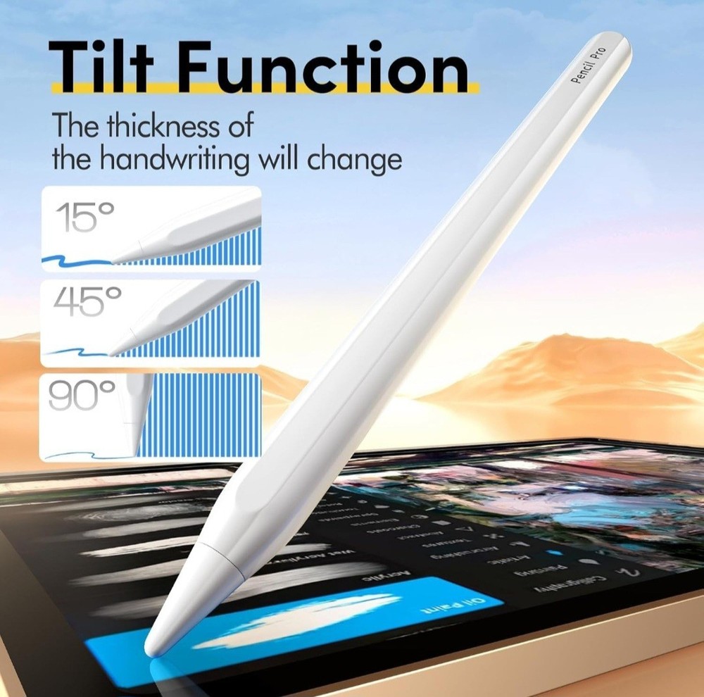 Penstudio Replacement Tips for Apple Pencil PRO/1ST/2ND USB-C, 6-Pack, White