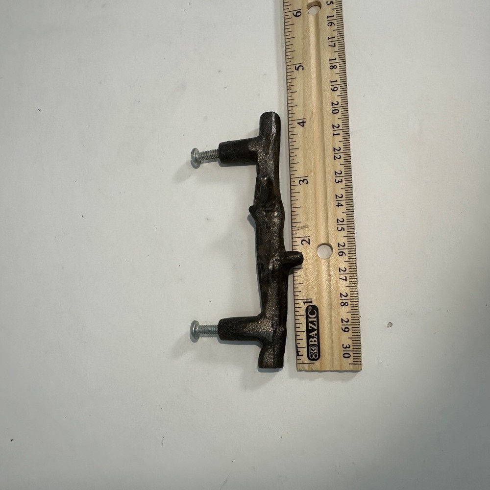 Vintage 3 Twig Cabinet Pulls aged bronze