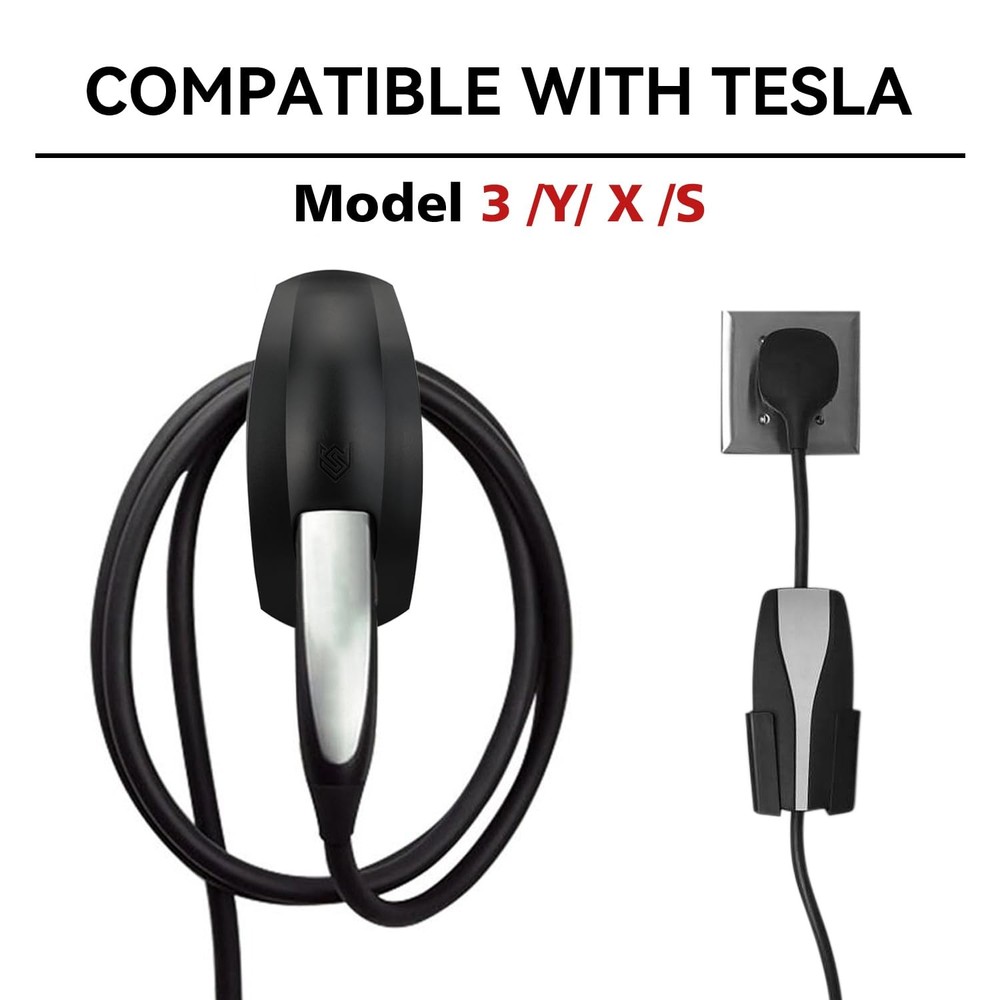SEVEN SPARTA Charging Cable Holder with Chassis Bracket Compatible Black