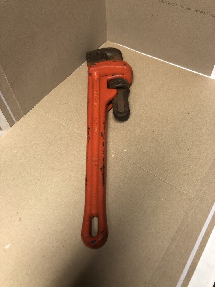 Ridgid 14" Pipe Wrench RIDGID Straight PIPE WRENCH EUC